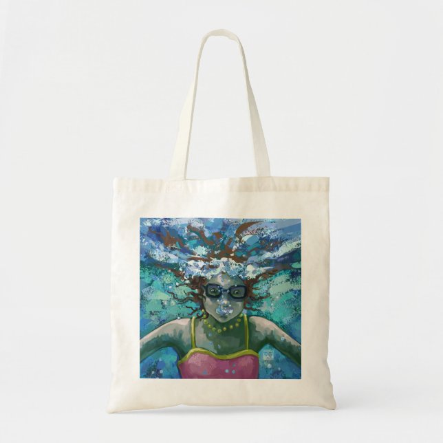 Under Water Swim Tote Bag (Front)