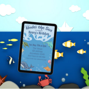 Under Water, Under the Sea Birthday Invitation