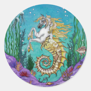 Under WaterHorse Classic Round Sticker
