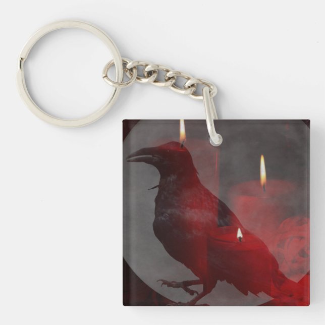 "Under Your Spell in Red" Key Ring (Front)