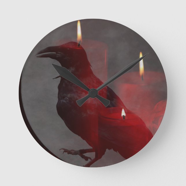 "Under Your Spell in Red Round Clock (Front)
