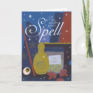 Under Your Spell Magic Valentine Greeting Card