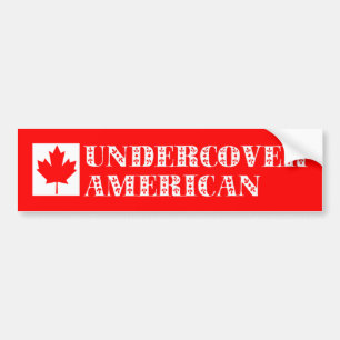 Undercover American Bumper Sticker