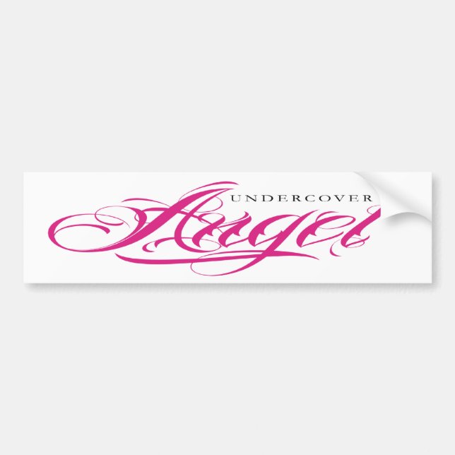 Undercover Angel. Funny Bumper Sticker (Front)