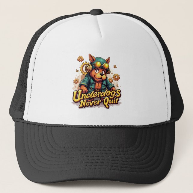 Underdogs Never Quit Cap – Motivational Hat (Front)