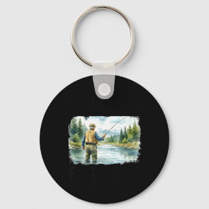 Underestimate an Old Man Who Goes Fishing in 80s Key Ring