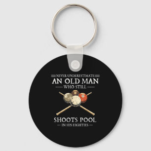 Underestimate an old man who shoots pool key ring