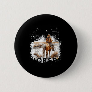 Underestimate an old woman who rides horses 6 cm round badge