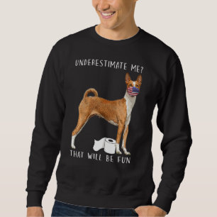 Underestimate Me That Will Be Fun Dog America Flag Sweatshirt