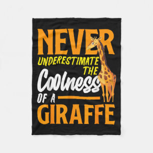Underestimate the coolness of a giraffe funny fleece blanket