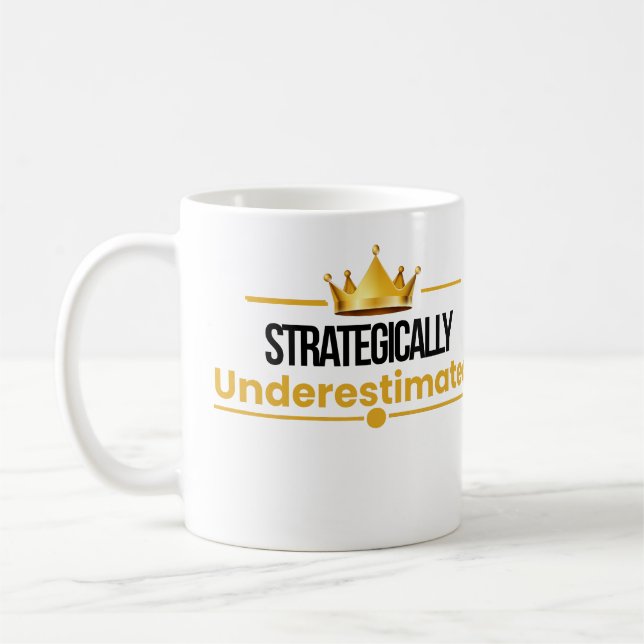 Underestimated Quiet Confidence Quote Coffee Mug (Left)