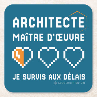 Underglass I survive the deadline Square Paper Coaster