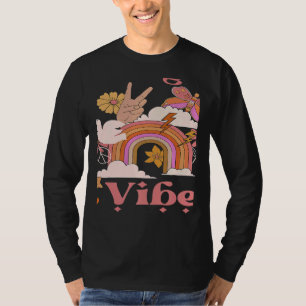 Undergrad Vibes School Groovy Retro Boho Rainbow C T-Shirt