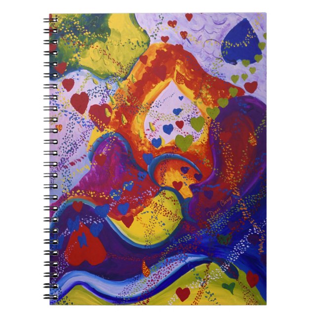 Underground – Crimson & Iris Hearts Spiral Notebook (Front)