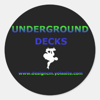 underground decks classic round sticker