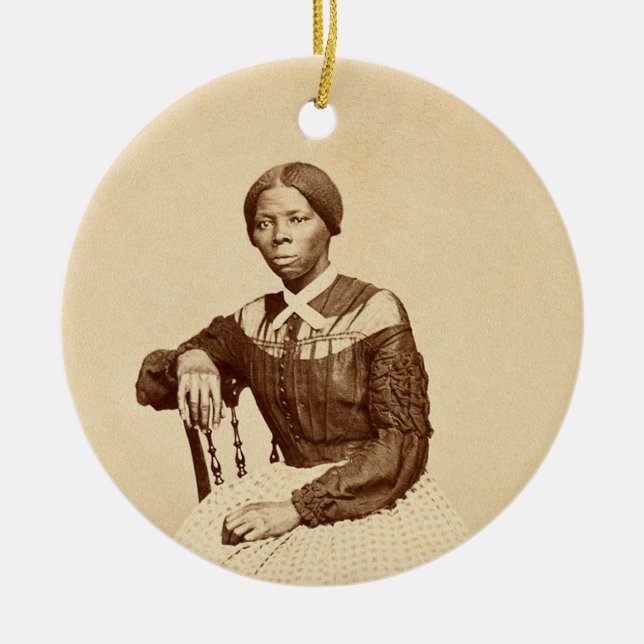 Underground Railroad Abolitionist Harriet Tubman  Ceramic Tree Decoration (Front)