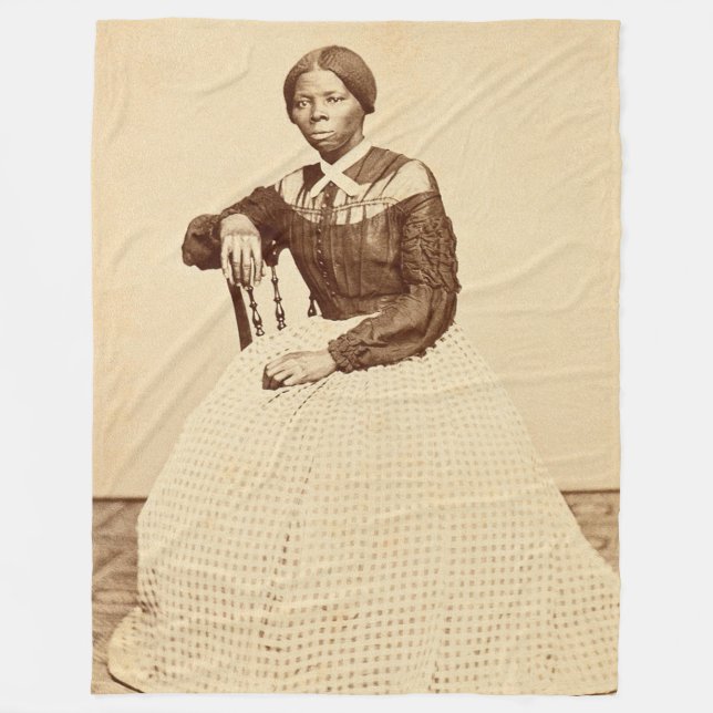 Underground Railroad Abolitionist Harriet Tubman  Fleece Blanket (Front)