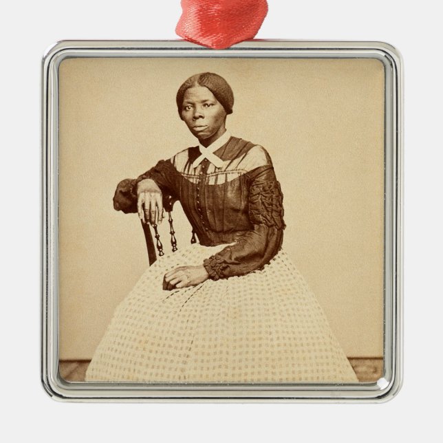 Underground Railroad Abolitionist Harriet Tubman  Metal Tree Decoration (Front)