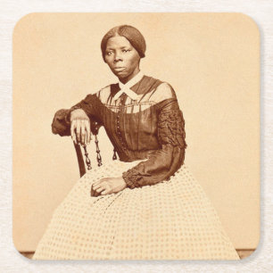 Underground Railroad Abolitionist Harriet Tubman Square Paper Coaster