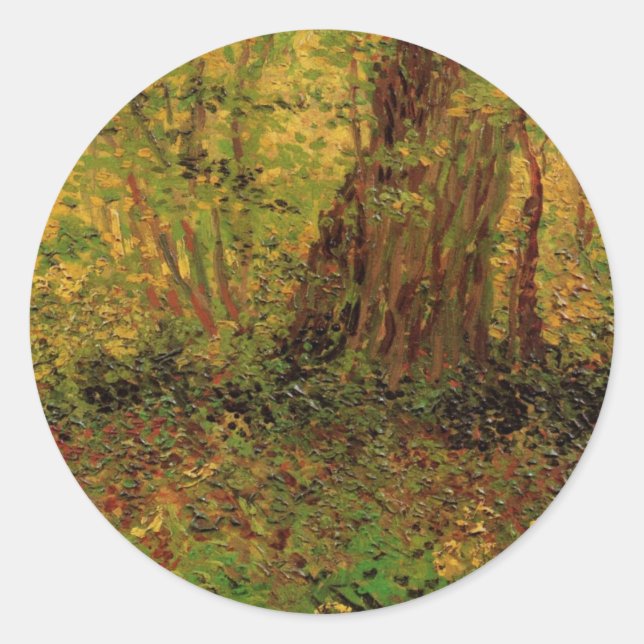 Undergrowth by Vincent van Gogh Classic Round Sticker (Front)