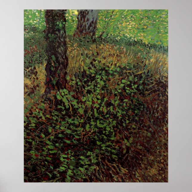 Undergrowth by Vincent van Gogh Poster (Front)