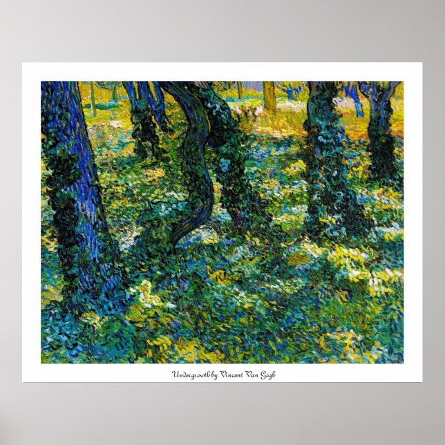 Undergrowth by Vincent Van Gogh Poster (Front)