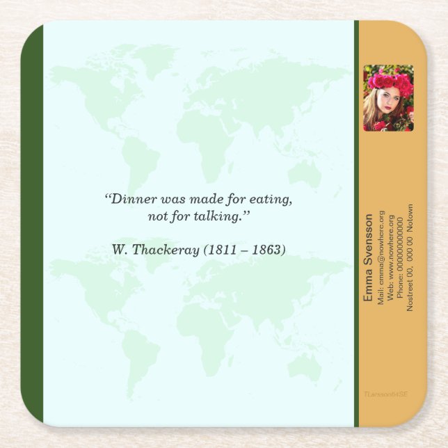 Underlägg — Connect, World Square Paper Coaster (Front)