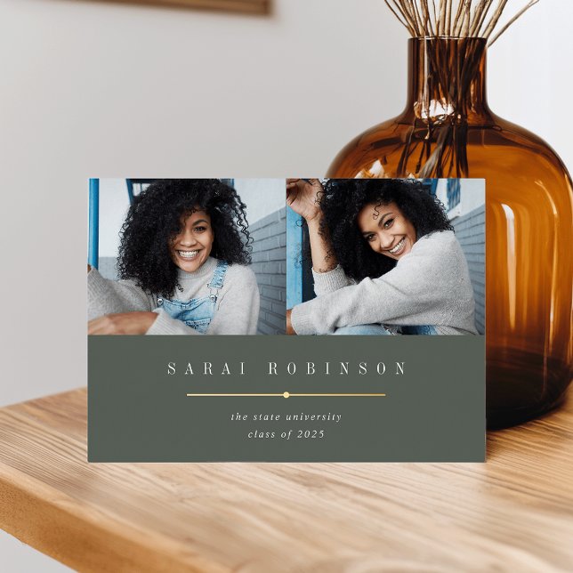 Underlined Foil | Photo Graduation Announcement (Creator Uploaded)