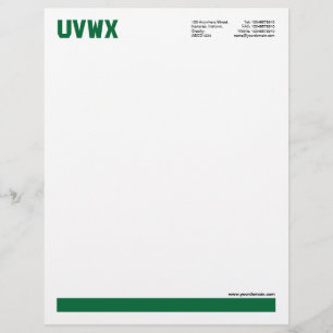 Underlined - Forest Green Custom Letterhead