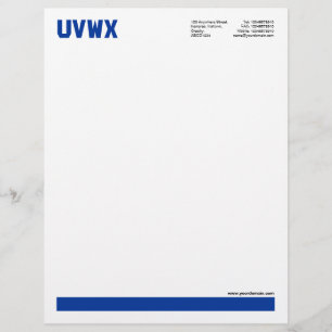 Underlined - Navy Blue Custom Letterhead
