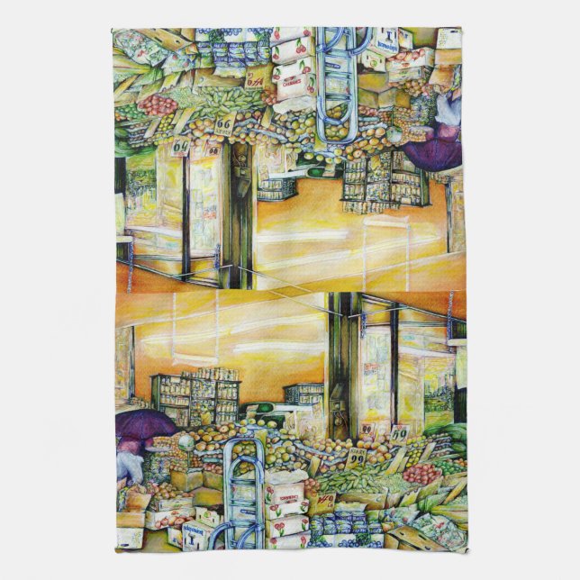 Undermining Artistic Gentrification Tea Towel (Vertical)
