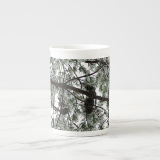 Underneath the Snow Covered Pine Tree Winter Photo Bone China Mug