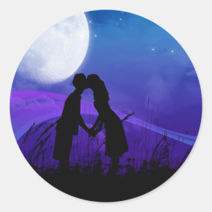 Underneath the Stars Classic Round Sticker