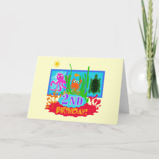 Undersea 2nd Birthday T-shirts and gifts Card