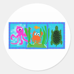 Undersea Adventure Classic Round Sticker