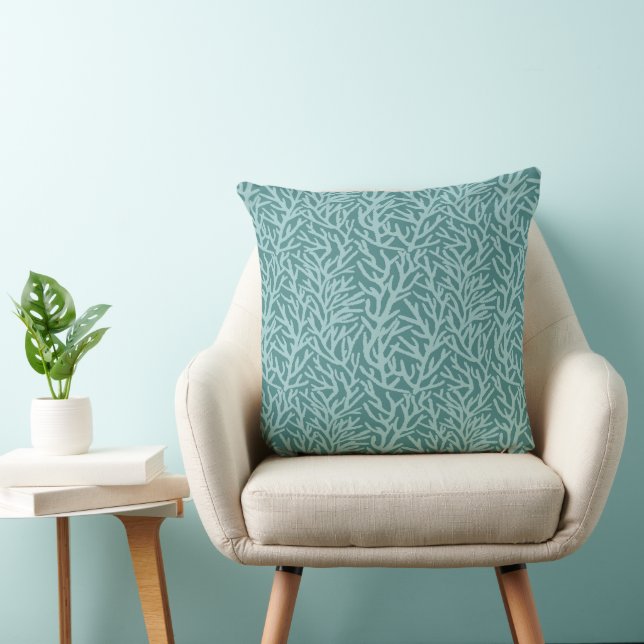 Undersea Aqua Coral Reef Cushion (Chair)