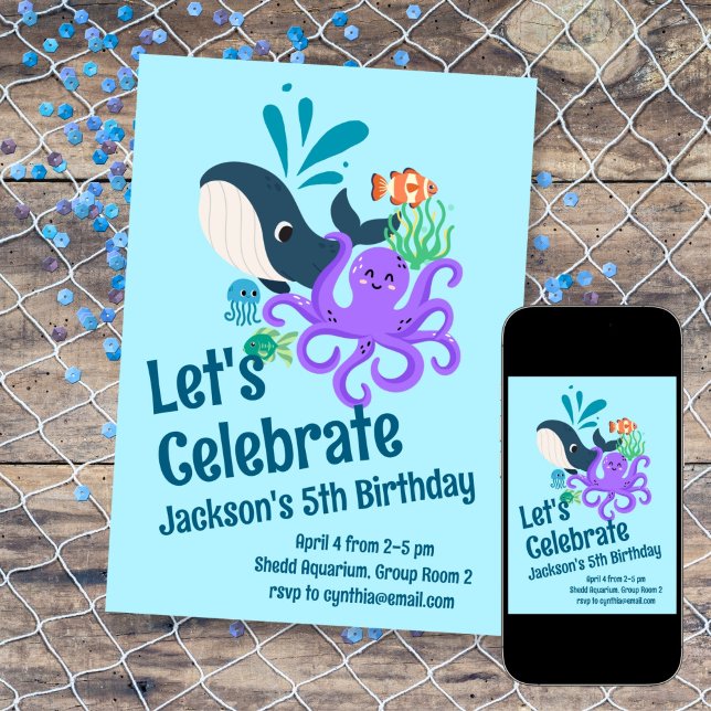 Undersea Aquarium Birthday Invitation (Creator Uploaded)