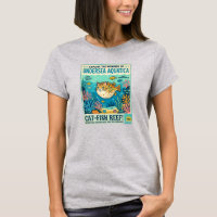 Undersea Aquatica Cat Fish Retro Travel Art