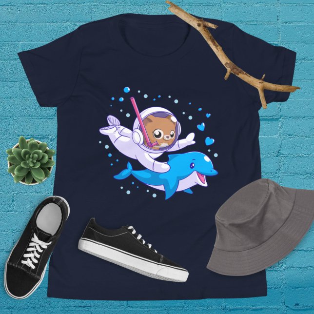 Undersea cat and dolphin T-Shirt (Creator Uploaded)