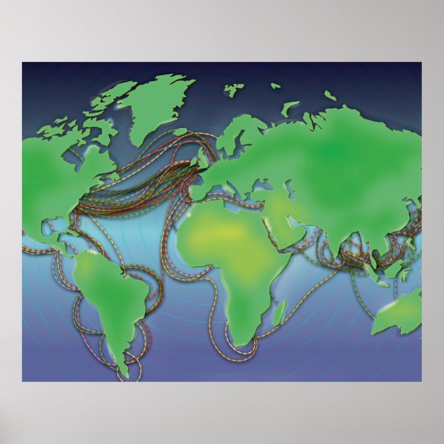 UnderSea Communication wires Poster (Front)