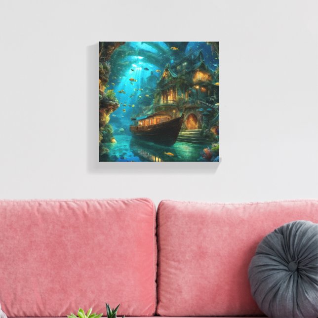 Undersea Keep or create your own- Canvas (Gloss) Print (Insitu(LivingRoom))