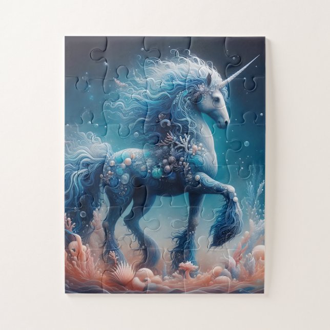 Undersea Kelpie Mer Unicorn Jigsaw Puzzle (Vertical)