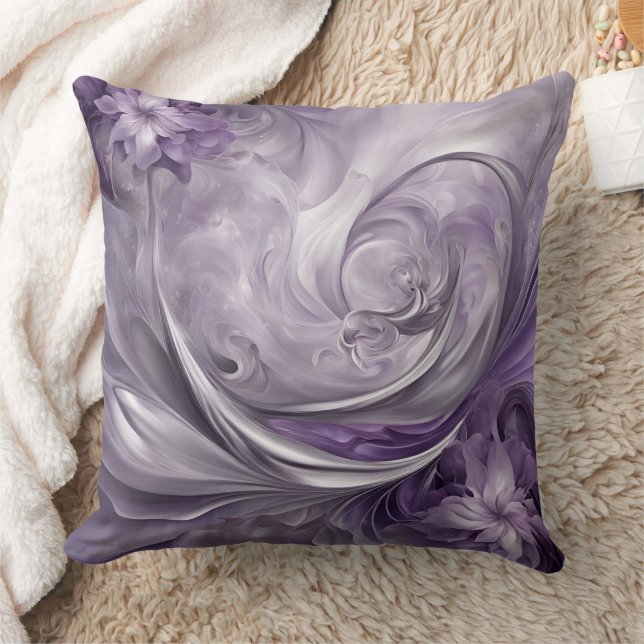 Undersea Purple AI art  Cushion (Blanket)