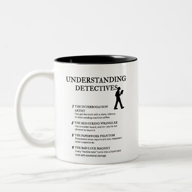 Understanding Detectives Two-Tone Coffee Mug (Left)
