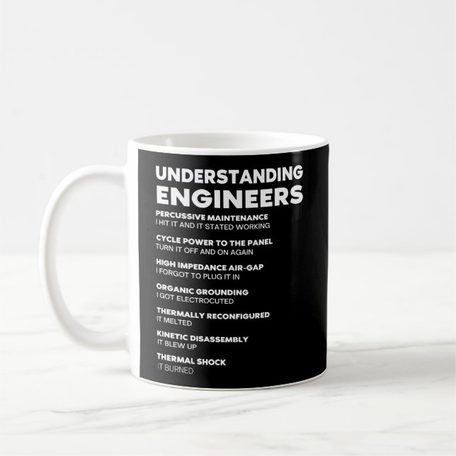 Understanding Engineers Funny Engineer Gift Coffee Mug (Left)