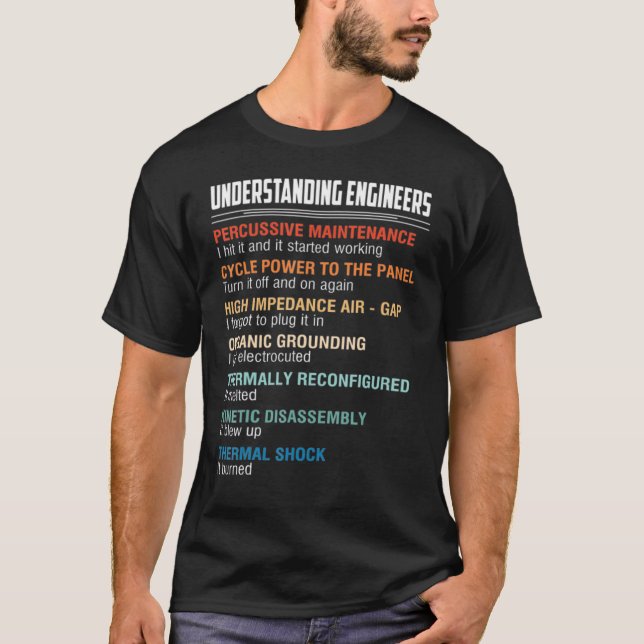 Understanding Engineers - Funny Engineering T-Shirt (Front)