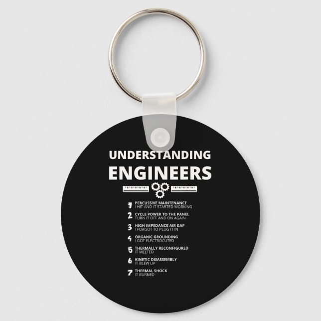 Understanding Engineers - Funny Sarcastic Engineer Key Ring (Front)