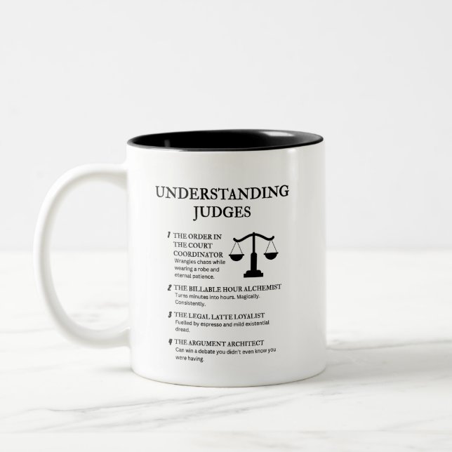 Understanding Judges Two-Tone Coffee Mug (Left)