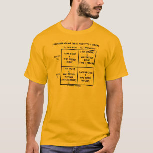 Understanding Type I And Type II Errors Statistics T-Shirt