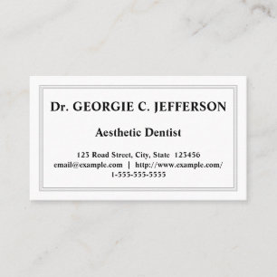 Understated Aesthetic Dentist Business Card